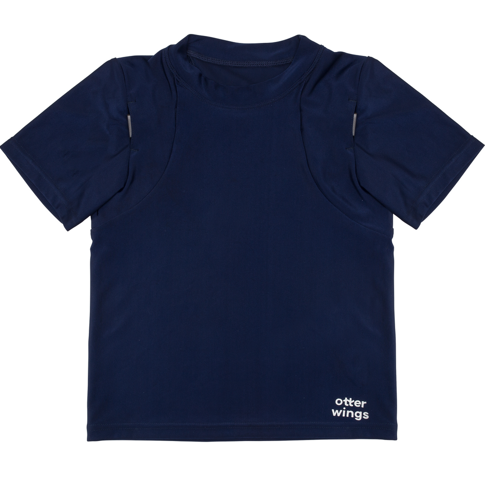 otter wings | Navy Blue | Short Sleeve